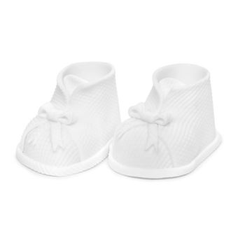 Picture of BABY SHOES WHITE 10X 6CM HAND MADE SUGAR CAKE TOPPER